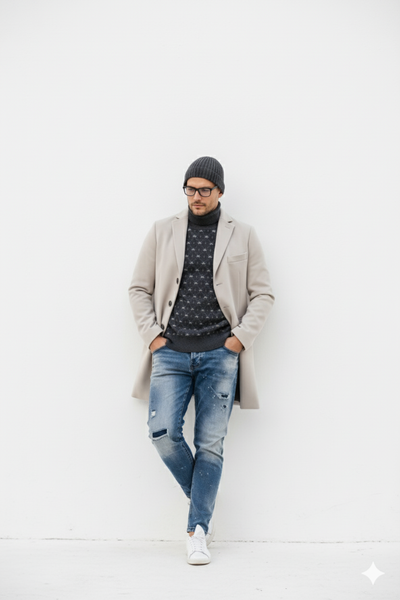 Light Tan Overcoat - Beige Sand Color Light Wool Carcoat 9   - from alligatorwarehouse.com