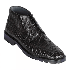 Mezlan Milani Calfskin & Deerskin Black Slip On Loafer