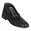 Mezlan Milani Calfskin & Deerskin Black Slip On Men's Loafers 9   - from alligatorwarehouse.com