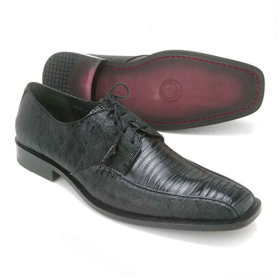 Los Altos Bicycle Toe LaceUp Genuine Black Lizard Shoes 3   - from alligatorwarehouse.com