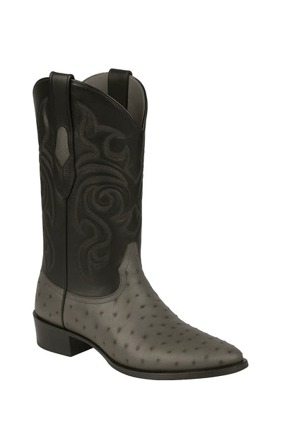 Genuine Ostrich Leather Boots – Round Toe