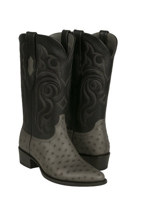 Genuine Ostrich Leather Boots – Round Toe