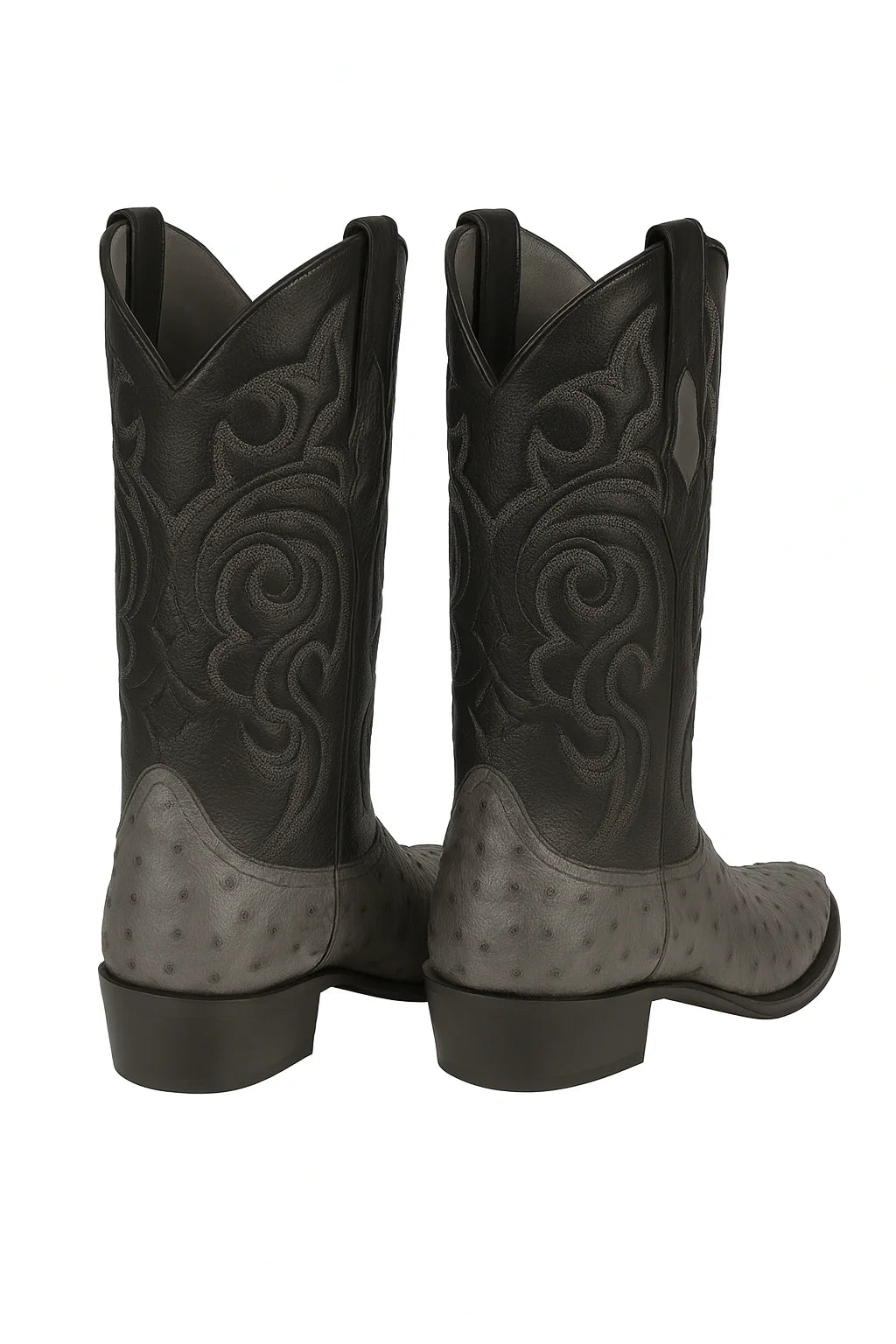 Genuine Ostrich Leather Boots – Round Toe