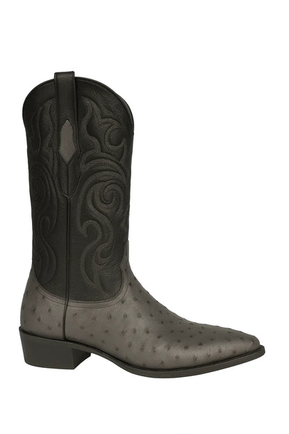 Genuine Ostrich Leather Boots – Round Toe