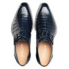 Gigolo Blue Crocodile Single Monk-Strap Loafers By Mezlan Made In Spain Brand 2   - from alligatorwarehouse.com
