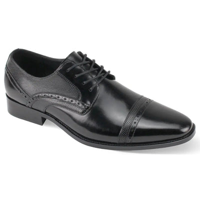 Giorgio Venturi Cap Toe Leather Dress Shoes 1 6985_BLACK_7  - from alligatorwarehouse.com