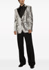 Glitter Tuxedo Dinner Jacket - Sequin Blazer - Sliver Flashy Stage Sport Coat By Alberto Nardoni 2   - from alligatorwarehouse.com