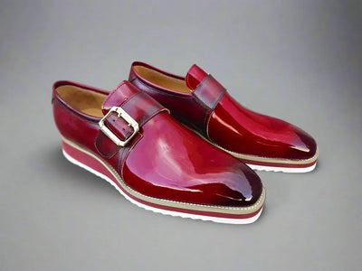Gorgeous Patent Leather Monkstrap Slip on 6 KS515-38PPURPLE75  - from alligatorwarehouse.com