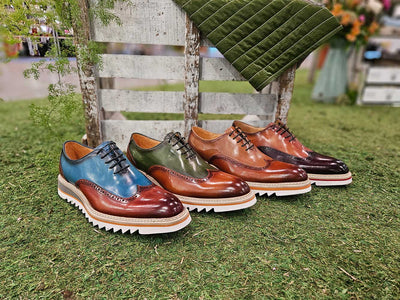 Gorgeous Two Tone Oxford Wingtip 1 KS552-16TCOGNACBLUE8  - from alligatorwarehouse.com
