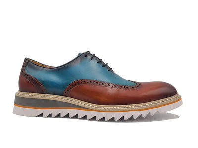 Gorgeous Two Tone Oxford Wingtip 2 KS552-16TCOGNACBLUE8  - from alligatorwarehouse.com