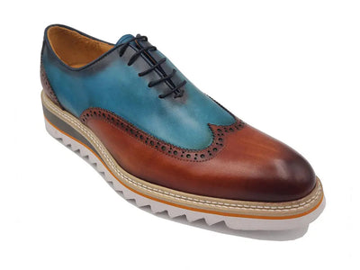 Gorgeous Two Tone Oxford Wingtip 4 KS552-16TCOGNACBLUE8  - from alligatorwarehouse.com