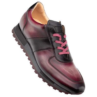 Men's Latini Graphite Multi-Tone Genuine Calfskin Sneakers By Mezlan Made In Spain Brand 2   - from alligatorwarehouse.com