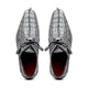 Marco Di Milano Cancun Men's Shoes Gray Exotic Hornback Crocodile Skin Derby Oxfords