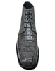 Los Altos Gray All Over Crocodile Lace-Up Dress Ankle Boots 5   - from alligatorwarehouse.com