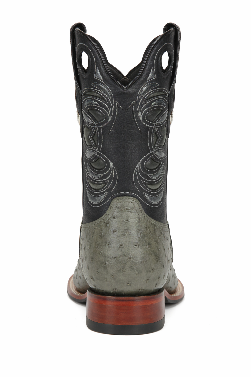 Gray Ostrich Boots