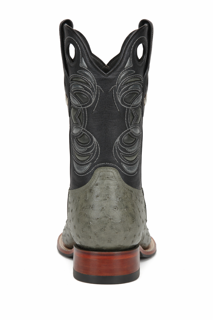 Gray Ostrich Boots