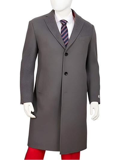 Gray Regular Fit men's Overcoat 1   - from alligatorwarehouse.com