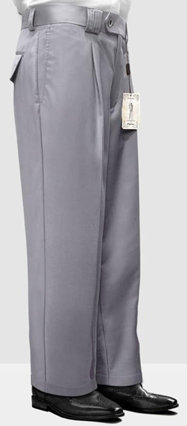 Statement Mens Grey Wool Wide Leg Pants