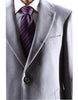 Three Cuff Link Gray Two Button Long men's Dress Topcoat - Winter coat - Mens Overcoat 2   - from alligatorwarehouse.com