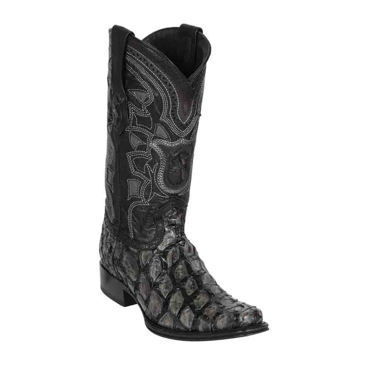 Los Altos Pirarucu Gray & Black European Square Toe Men’s Boot