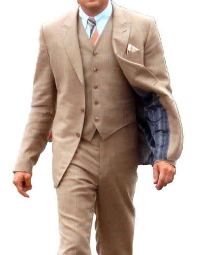Mens Great Gatsby | Leonardo Dicaprio Suit in Light Brown 1 E6-4469  - from alligatorwarehouse.com