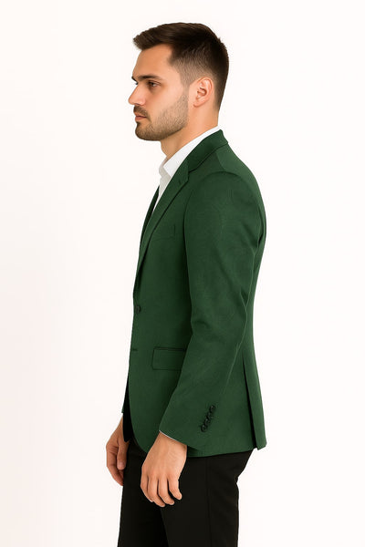 Mens Green Paisley Tuxedo Jacket – Slim Fit Embossed Formal Blazer for Weddings and Special Events in Soft velvet Fabric With Black Pants 2   - from alligatorwarehouse.com