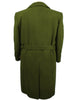 Mens Solid Olive Green 100% Wool Gabardine Belted Duster Overcoat 2   - from alligatorwarehouse.com