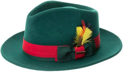 Grayson Fedora Crushable 100% Australian Wool Traveler Two Tone Green Hat 1   - from alligatorwarehouse.com
