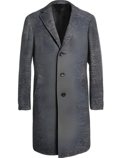 3 Button Grey Cashmere Overcoat 1   - from alligatorwarehouse.com