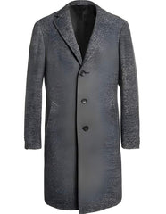 3 Button Grey Cashmere Overcoat