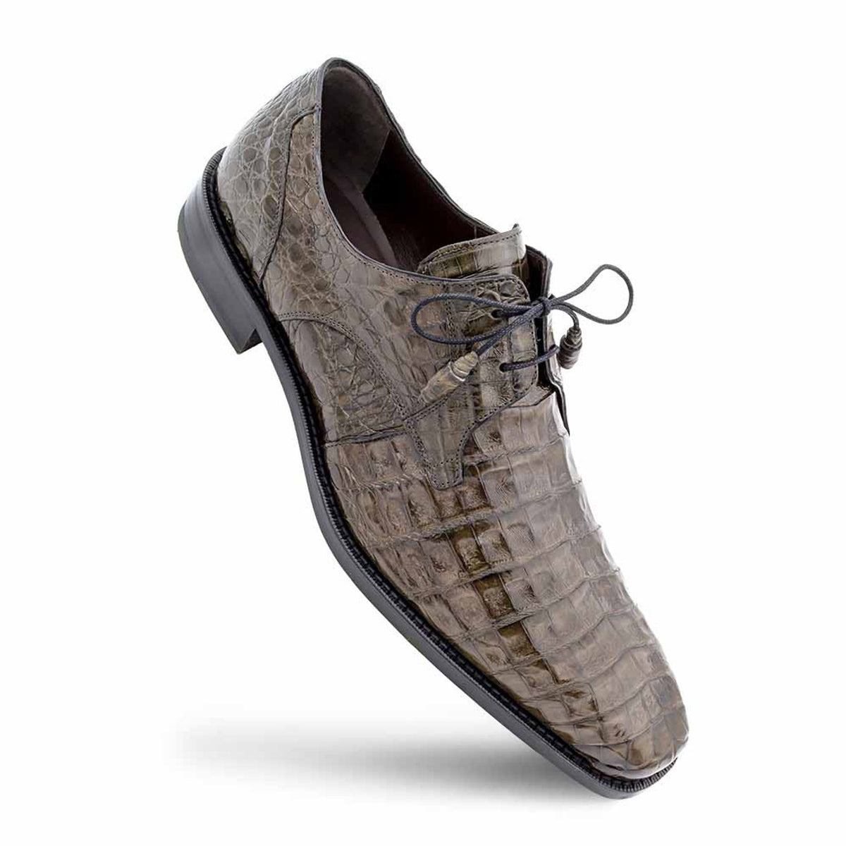 Anderson Grey Genuine Crocodile Lace-Up By Mezlan Made In Spain Brand