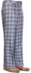 Statement Mens Wool Plaid Grey Wide Leg Pants