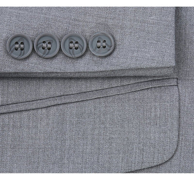 Light Grey Suit - Silver Gray Suit For Wedding - Mens Basic Two Button Classic Fit Suit With Optional Light Grey Vest 6   - from alligatorwarehouse.com