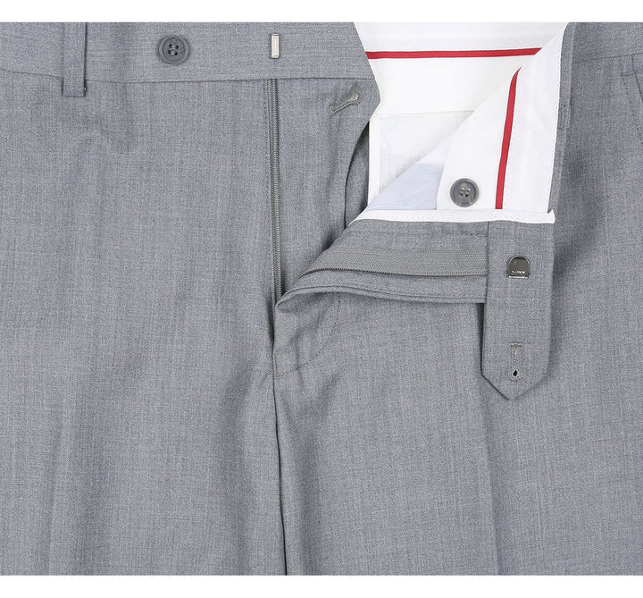 Men’s Light Grey Two-Button Suit – Extra Long Fit, Perfect for Weddings 3   - from alligatorwarehouse.com