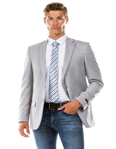 Light Grey Suit - Silver Gray Suit For Wedding - Men's Designer Separate Suit Light Grey Jacket 1   - from alligatorwarehouse.com