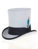Victorian Steampunk Top Hat - 1800 19th Century - Dressy Loden Felt Top Grey and Black Hat 3   - from alligatorwarehouse.com