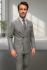 Wool Suit - Italian Made Business Suit by Statement Men's 2 Piece 100% Wool Double Breasted Suit - Pinstripe Pattern 6 ANTONIOsuit_Aqua_38R  - from alligatorwarehouse.com