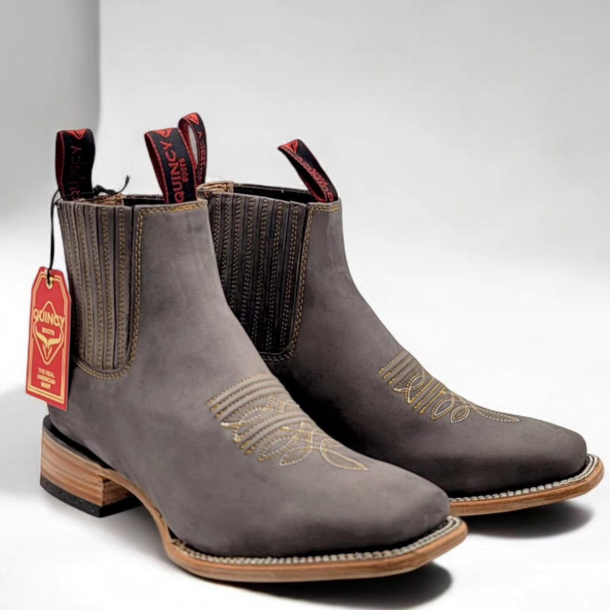 Grey Short Cowboy Boots 1   - from alligatorwarehouse.com