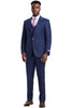 Men's Stacy Adams Vested One Button Side Peak Lapel Pinstripe Suit in Navy Blue 2 SM165H1-12-38R  - from alligatorwarehouse.com