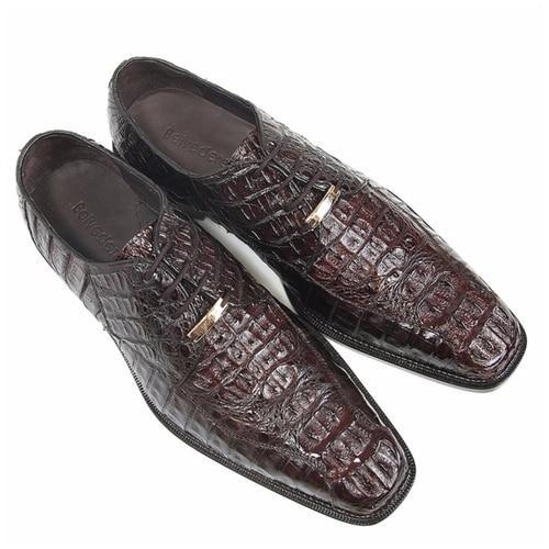 Belvedere Chapo  Men's Designer Shoes Exotic Crocodile Hornback Oxfords