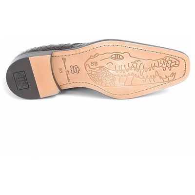 Belvedere Chapo Exotic Crocodile Hornback Oxfords 10 MEN 1465 NAVY-M-09  - from alligatorwarehouse.com