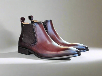 Hand Burnished Chelsea Boots 5 KB503-11PURPLE75  - from alligatorwarehouse.com