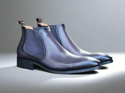 Hand Burnished Chelsea Boots 7 KB503-11PURPLE75  - from alligatorwarehouse.com