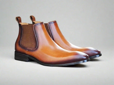Hand Burnished Chelsea Boots 8 KB503-11PURPLE75  - from alligatorwarehouse.com