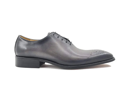 Hand Burnished Wholecut Calf Oxford 2 KS503-36GRAY9  - from alligatorwarehouse.com