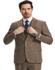 Tweed Suit 1920s Vintage Looking Fabric Vested Suit - Brown Herringbone Fabric 3   - from alligatorwarehouse.com