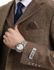 Tweed Suit 1920s Vintage Looking Fabric Vested Suit - Brown Herringbone Fabric 4   - from alligatorwarehouse.com