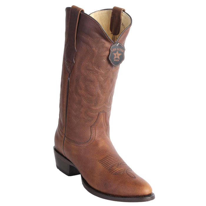 Los Altos Round Toe Tan Honey Color Rage Leather Boots