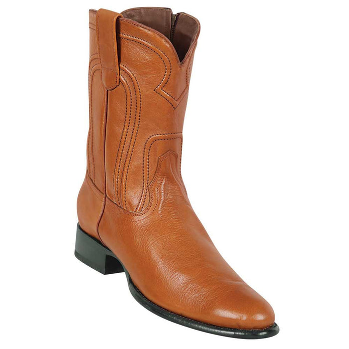 Los Altos Men's Leather Belmont Tan Honey Color Roper Toe Boot