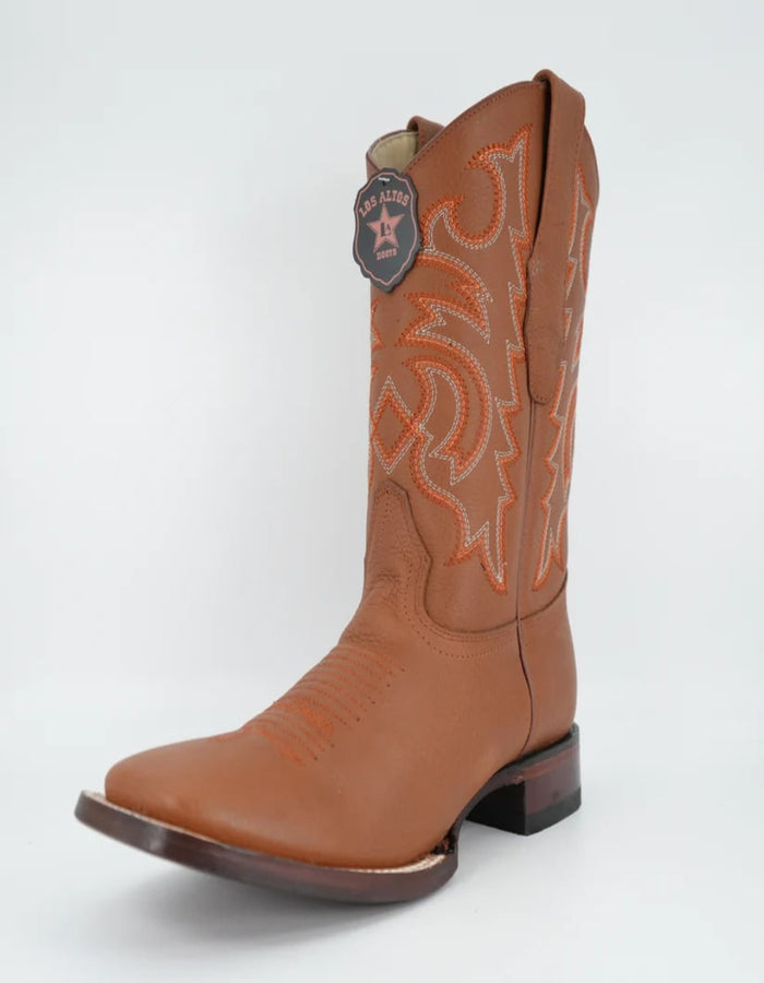 Los Altos Men's Grisly Tan Honey Color Wide Square Toe Boot